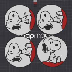 Snoopy coaster with Holder
