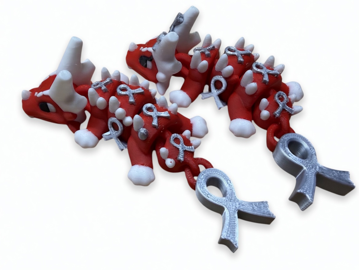 Mini Awareness Ribbon Dragon