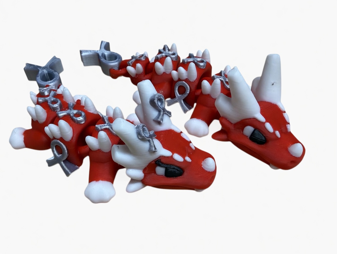 Mini Awareness Ribbon Dragon