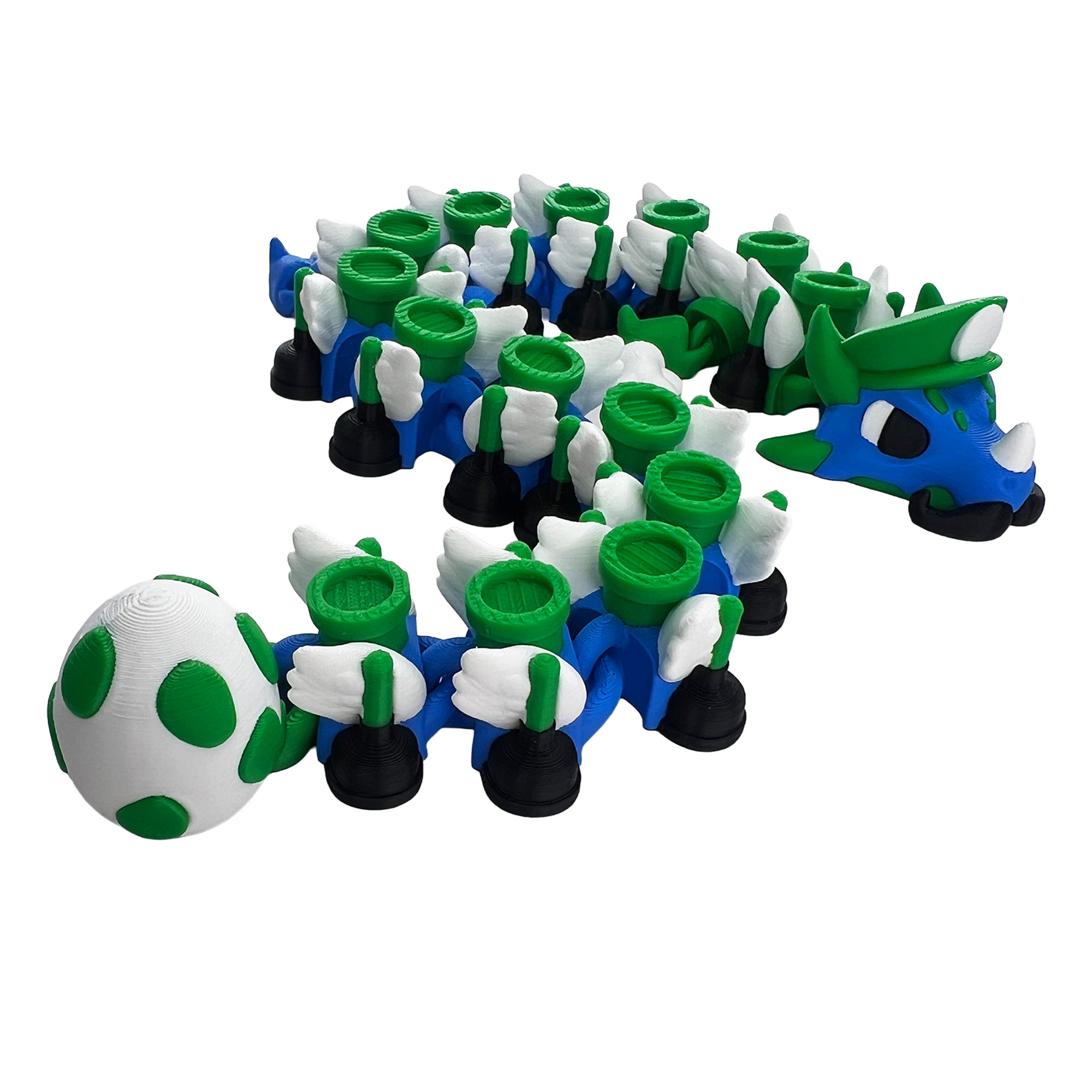 Plumber Articulated Dragon (Luigi-Yoshi)